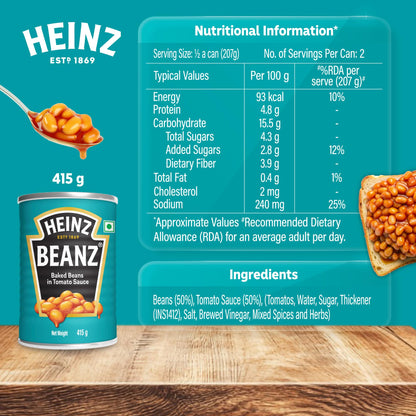 Heinz Beanz In A Rich Tomato Sauce Baked Beans, 14.64 oz / 415 g, 6 Pack