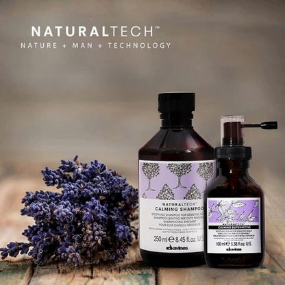 Davines Naturaltech Calming Superactive, Soothing & Relieving for Sensitive Scalp - With Blueberry Phytoceuticals - Leave-In Serum Calms Irritation Instantly, Travel Size, 3.38 Fl Oz