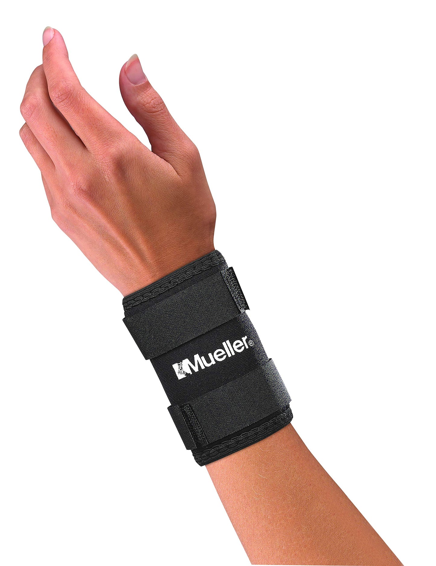 MUELLER Sports Medicine Wrist Sleeve, Wrist Pain Relief Support for Men and Women, Ideal for Carpal Tunnel, Tendinitis, Arthritis, Black, Large