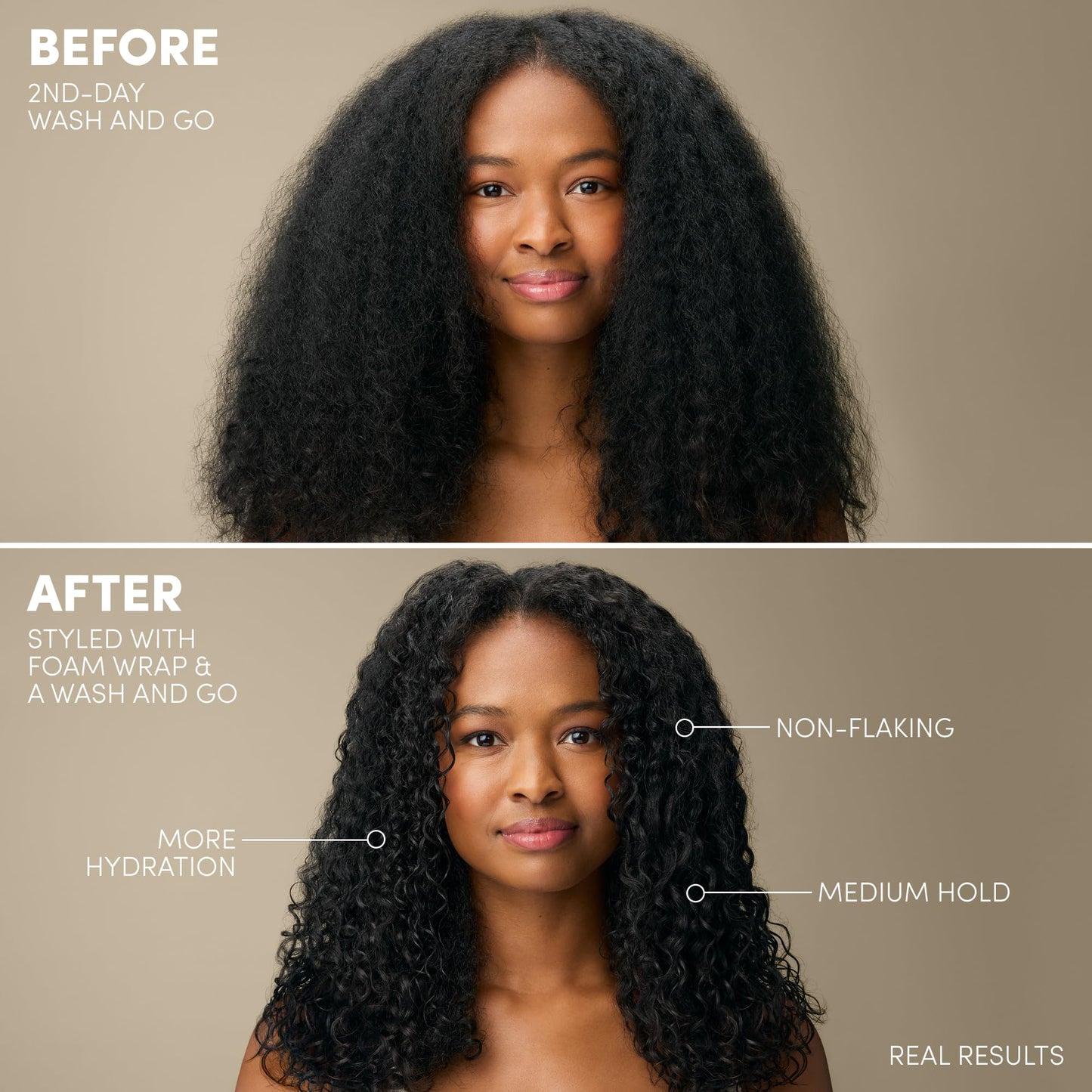 Mizani Foam Wrap Curly Hair Styling Foam - Anti Frizz Moisturizing Hair Mousse with Shea Butter, Smooth and Shine, Non-Greasy, Silicone-Free, Free from Drying Alcohols