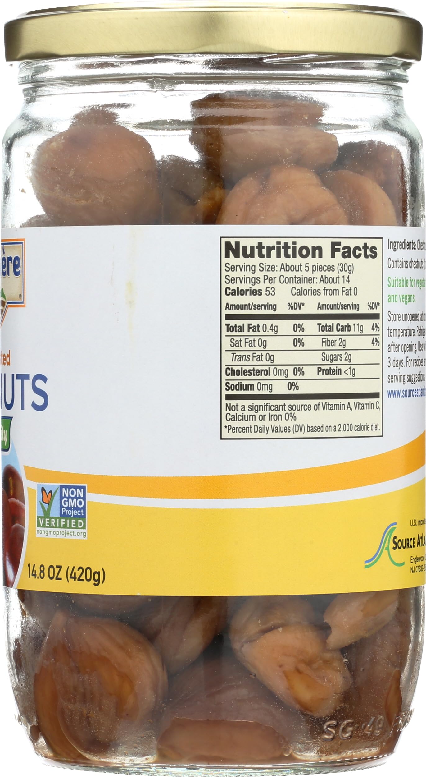 LA FORESTIERE Whole Roasted Chestnuts, 14.8 OZ