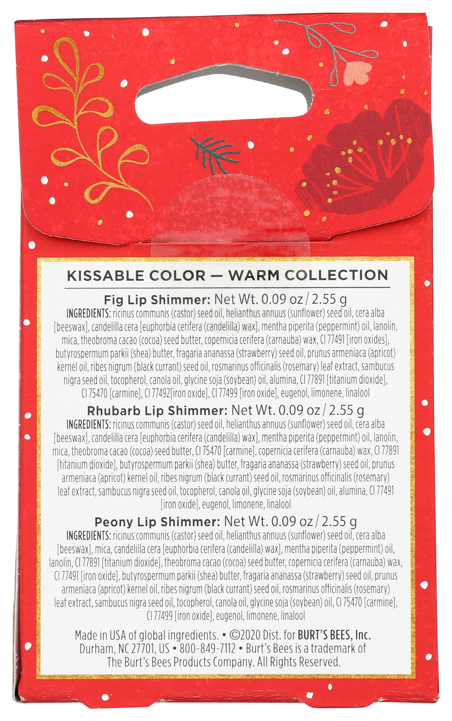 BURTS BEES Warm Kissable Color Gift Set, 1 EA