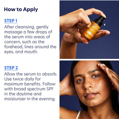 PCA SKIN ExLinea Peptide Smoothing Face Serum, Spot Treatment Serum for Fine Lines and Wrinkles, Firms and Strengthens Aging Skin, Formulated with Squalene and Hyaluronic Acid, 1.0 oz Pump