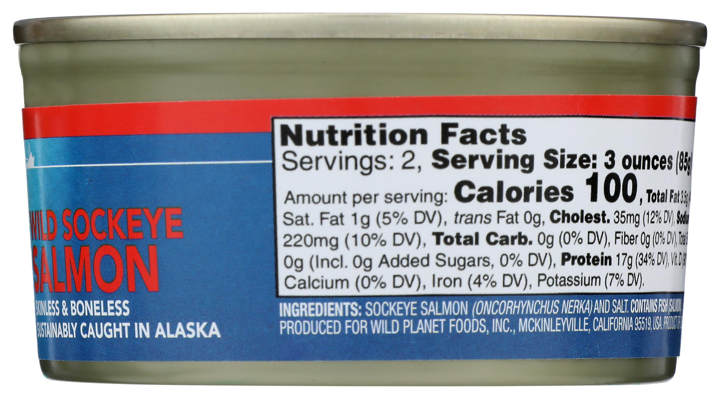 Wild Planet Wild Sockeye Salmon, 6 oz