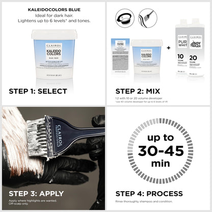 Clairol Professional Kaleidocolors Powder Lightener for Hair Highlights, Lightening, and Toning