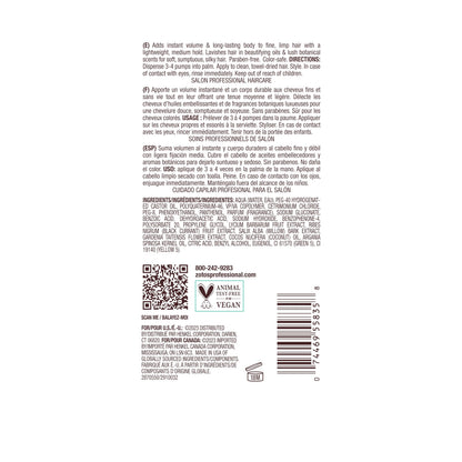 Bain de Terre Rise N' Shine Volumizing Foam, Lightweight Medium Hold & Volume with Argan & Monoi Oils, Paraben-Free, Color-Safe, Vegan, 6.7 Fl Oz