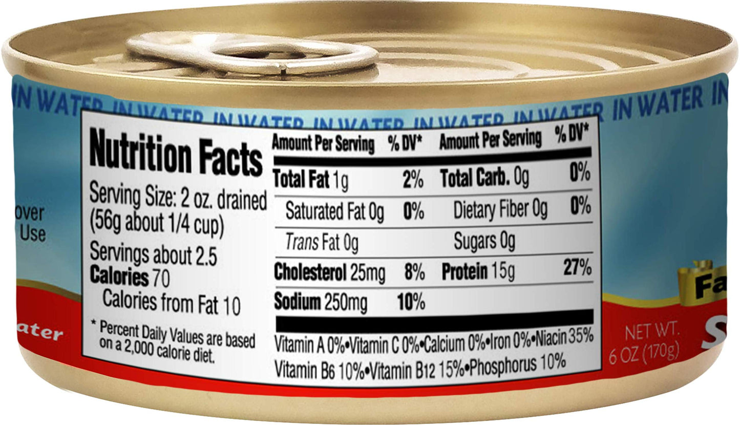 Gefen Solid White Albacore Tuna in Water 6oz (6 Pack), Kosher for Passover
