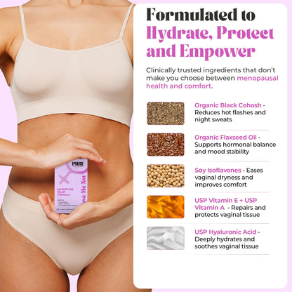 PURE WOMAN - Pause-Me-Not Suppositories - Menopausal Symptom Relief - Natural Ingredients - Relieves Hot Flashes & Vaginal Dryness - Promotes Stable Mood - Enhanced Vaginal Relief - 10 Pk