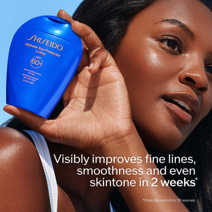 Shiseido Active Sun Protection Set - Benefiance Wrinkle Smoothing Eye Cream (5mL), Ultimate Sun Protector Lotion SPF 60+ (150mL) & Perfect Cleansing Oil (40mL) - $83 Value
