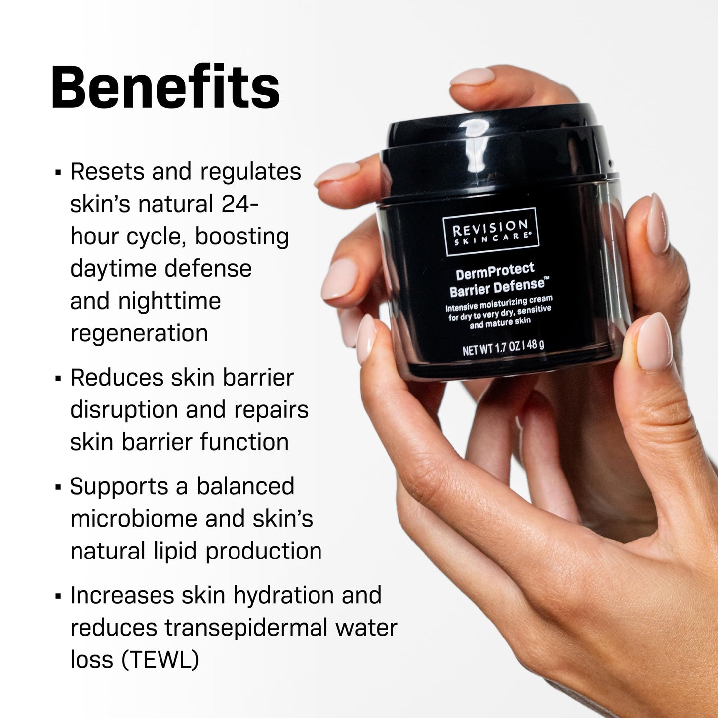 Revision Skincare DermProtect Barrier Defense™, Intensive Moisturizer for Dry, Sensitive, and Mature Skin, Hydrates and Strengthens Skin Barrier