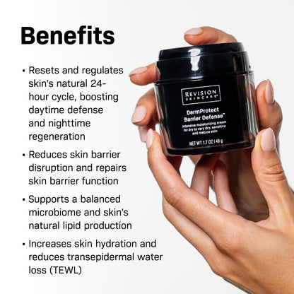 Revision Skincare DermProtect Barrier Defense™, Intensive Moisturizer for Dry, Sensitive, and Mature Skin, Hydrates and Strengthens Skin Barrier