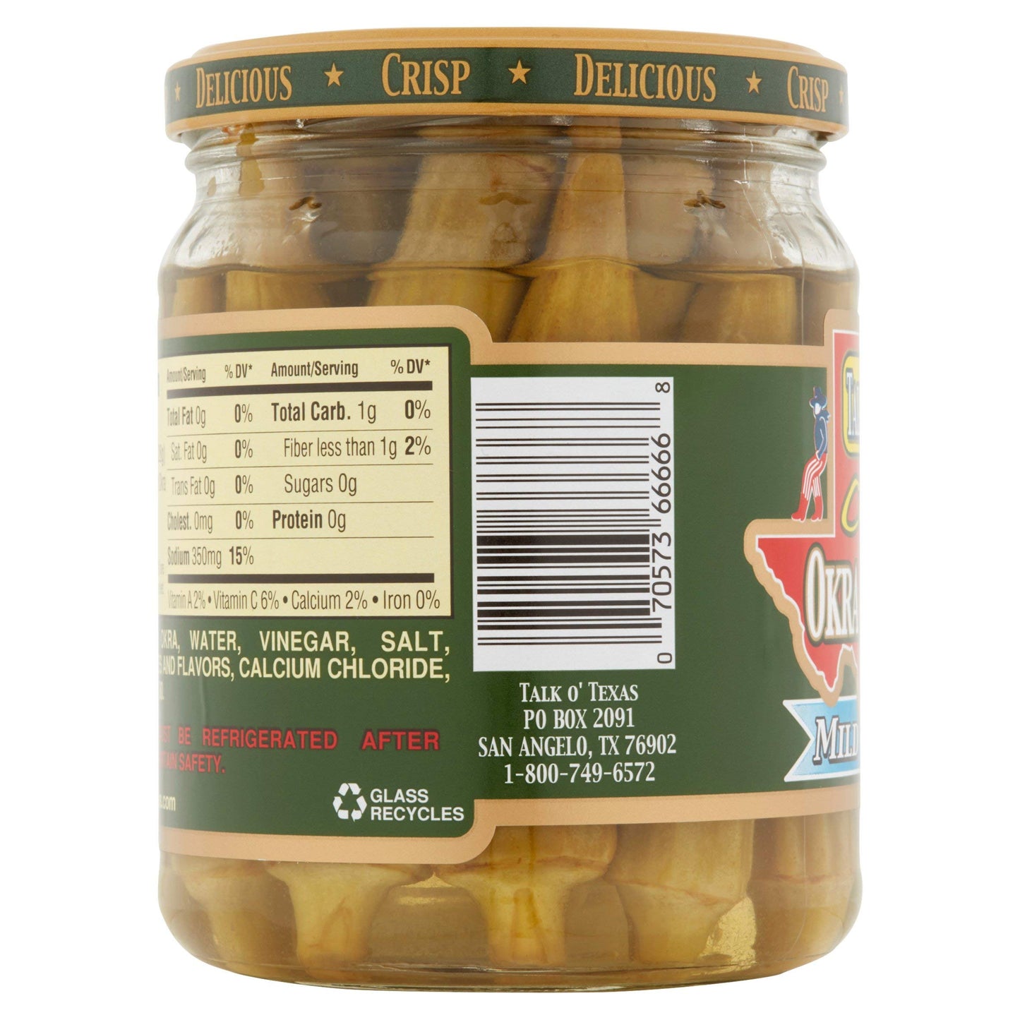 Talk O Texas Okra Pickled Mild (2 count) (Pack of 2)