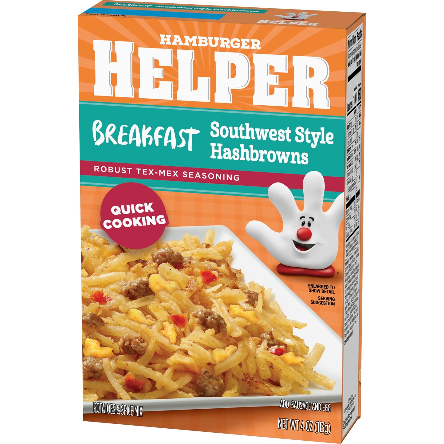 Hamburger Helper BREAKFAST Southwest Style Hashbrowns, 4 oz