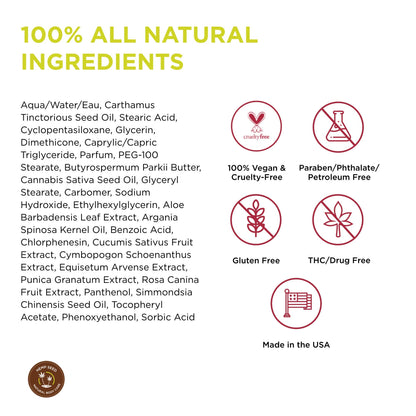 Hemp Seed Skin Butter - 8 oz. - Total Body Moisturizer - Hemp Seed Oil, Jojoba Oil, Shea Butter - Vegan & Cruelty Free