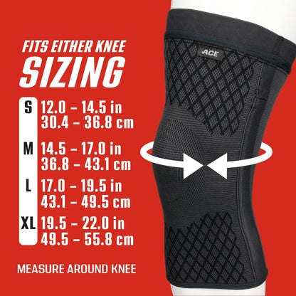 ACE Brand Flex Comfort Compression Knee Sleeve with Stabilizers