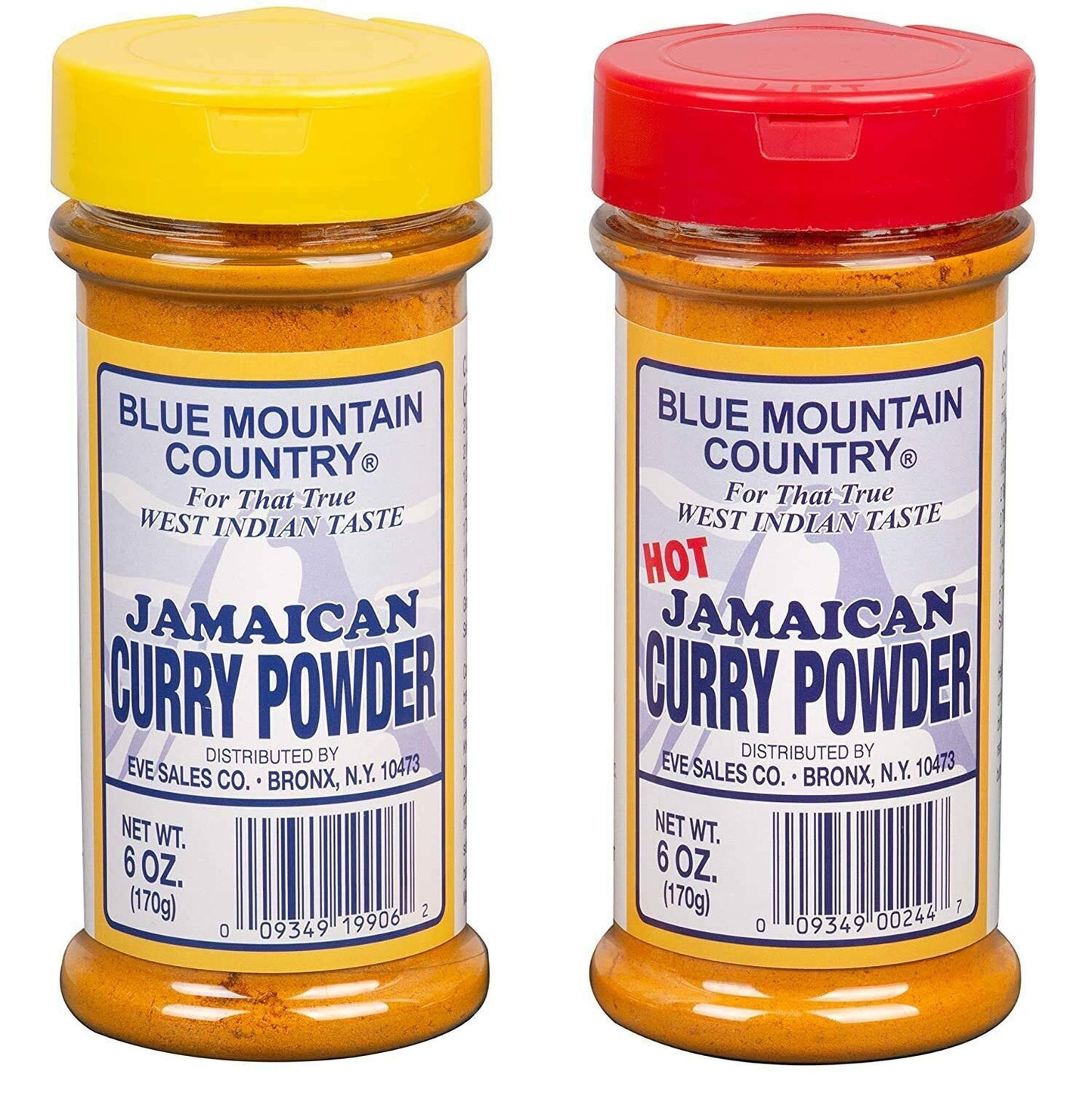 Jamaican Curry Powder & Hot Jamaican Curry Powder Duo Pack – 6 oz | Authentic West Indian Spices for Meat, Seafood, Vegetables & More