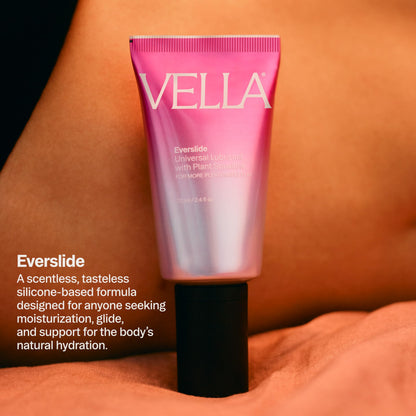Vella Everslide Silicone Glide Gel for Women & Couples, Long Lasting Intimate Moisture Enhancer with Squalane & Sea Buckthorn Oil, Non Greasy, pH Balanced Feminine Care, Vegan 70ml