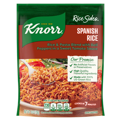 Knorr Rice Sides 12 Count Spanish Rice For a Tasty Rice Side Dish No Artificial Flavors or Preservatives 5.6 oz