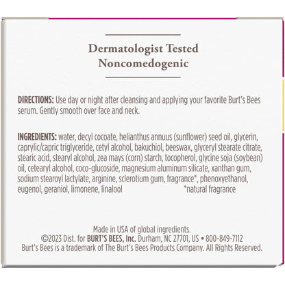 Burt's Bees Renewal Firming Face Cream, Anti-Aging Retinol Alternative, Moisturizing Natural Origin Skin Care, 1.8 Ounce