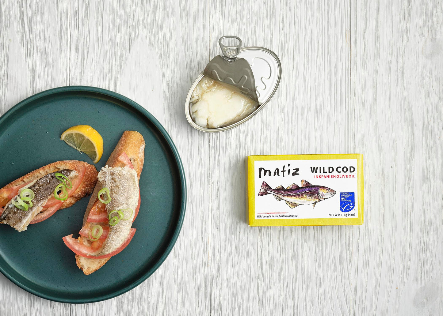 Matiz Wild Cod in Olive Oil | From Spain | Natural Artisan Wild Caught Fish | Packed Fresh, Never Frozen | (1 Pack)