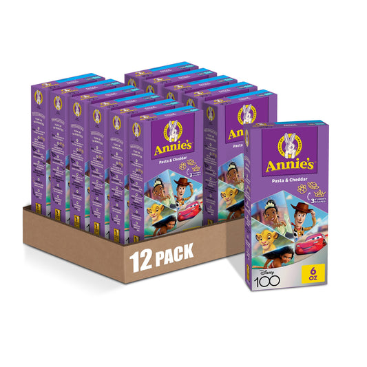 Annie's Disney Pixar Pasta and Cheddar, Made with Organic Pasta, 6 oz (Pack of 12)