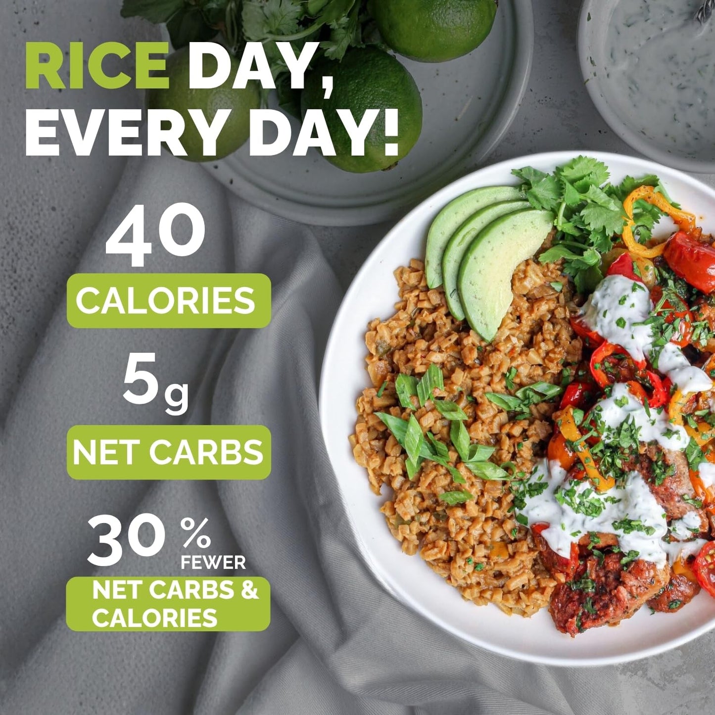 Palmini Fried Rice | Low-Carb, Low-Calorie Hearts of Palm Rice | Keto, Gluten Free, Vegan, Non-GMO | As seen on Shark Tank | (8 Ounce Pouch - Pack of 6)