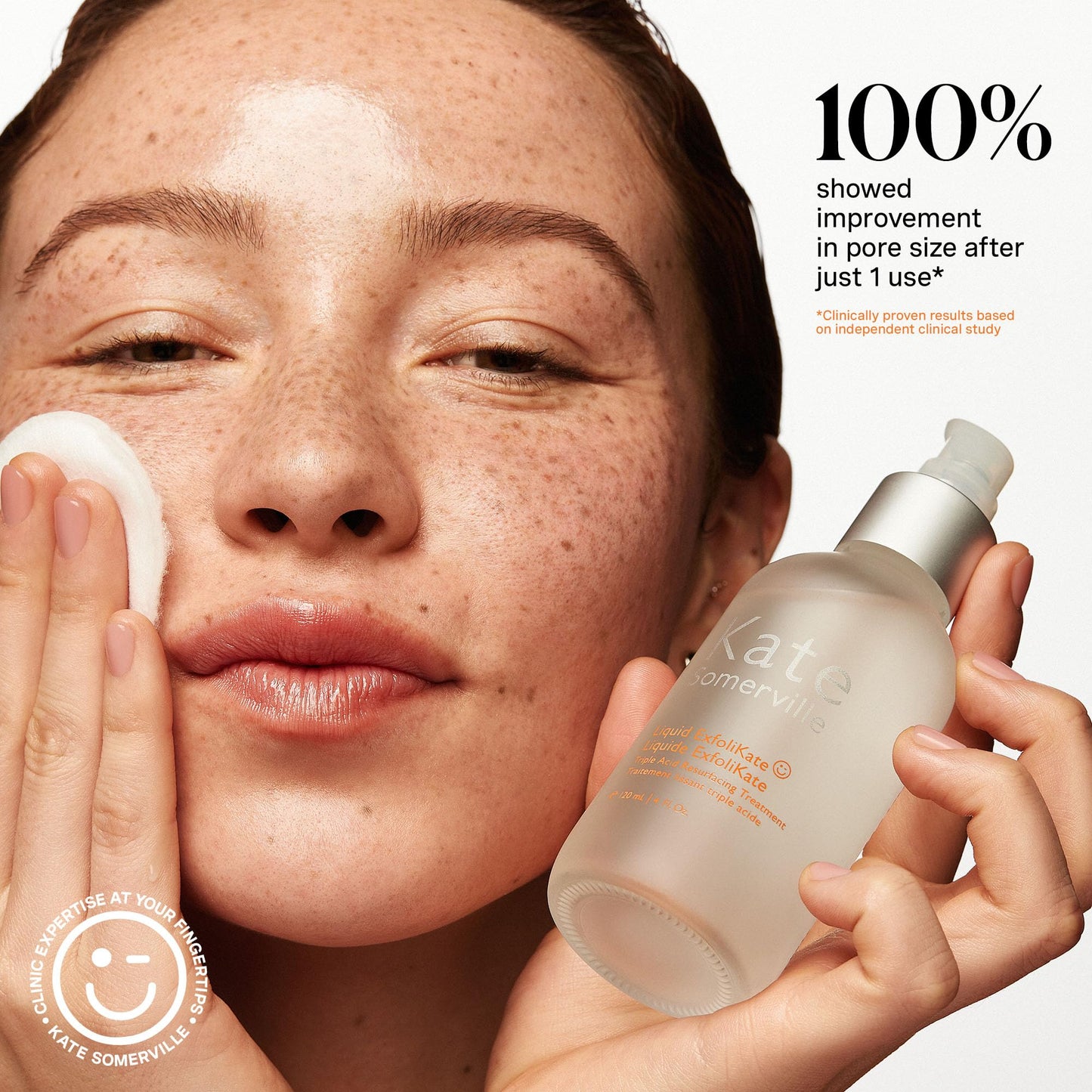 Kate Somerville Liquid ExfoliKate – Triple Acid Resurfacing Treatment, Clinically Formulated AHA Overnight Facial Exfoliator, Smooths Skin and Minimizes Pores, 4 Fl Oz