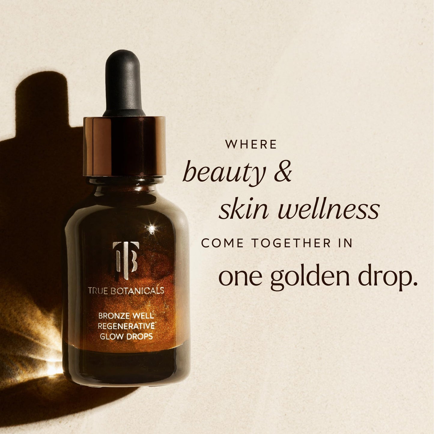 True Botanicals Bronze Well Regenerative Glow Drops | Naturally Bronzing | Moisturize Skin & Add a Slight Glow | All Skin Types | Dermatologist Tested, All Natural, Vegan | 1 fl oz | 30 ml