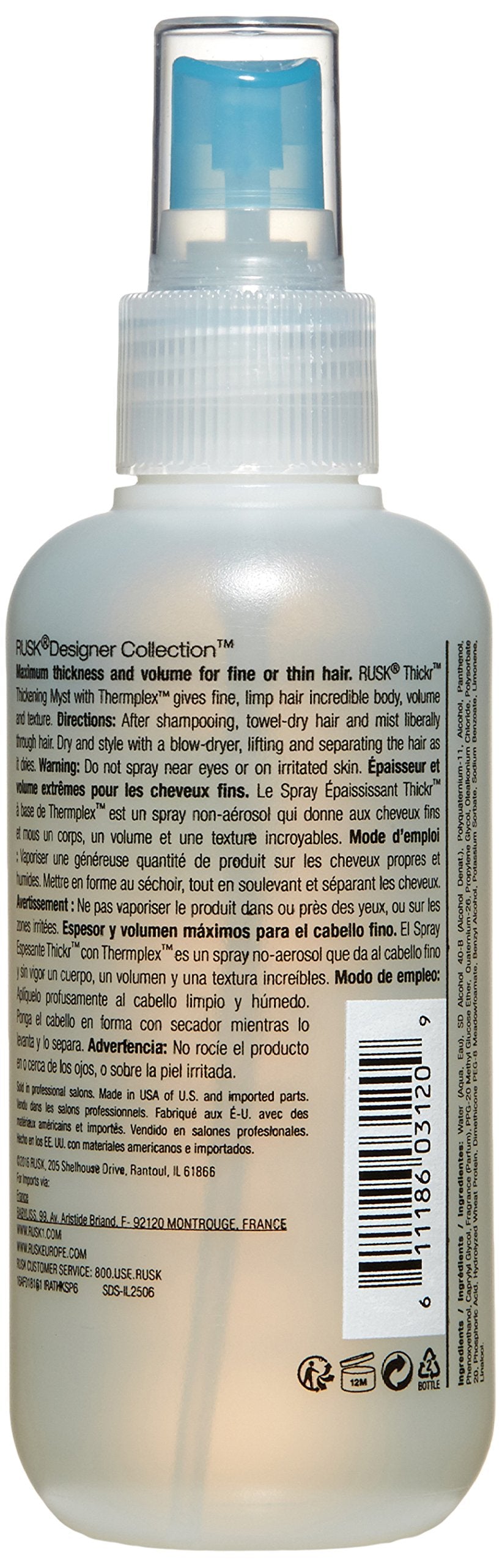 RUSK Thickr Thickening Myst Spray 6 Fl Oz