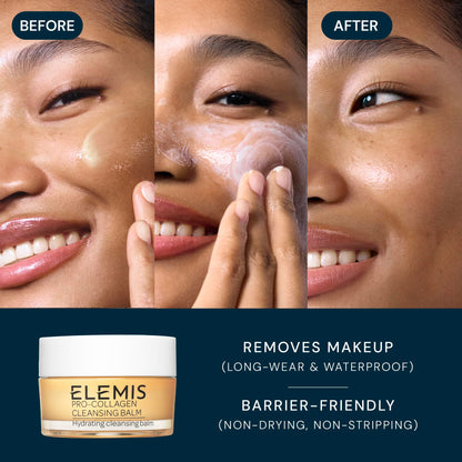 ELEMIS Healthy Skin Exclusive Travel Set | Pro-Collagen Cleansing Balm Mini, Marine Cream SPF 30 Mini & Dynamic Resurfacing Pads | Anti-Aging Hydrating Skincare Travel Kit