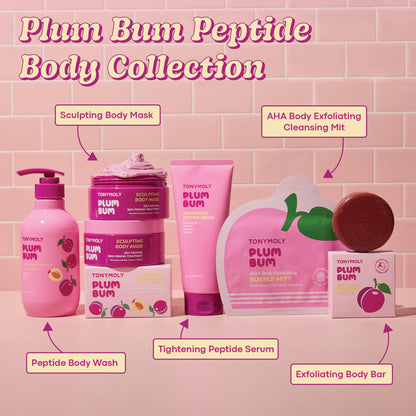 TONYMOLY Plum Bum Self-Sculpting Body Mask – Firming & Smoothing Treatment for Soft, Even-Toned Skin, Boosts Circulation & Texture Improvement, Clinically Tested