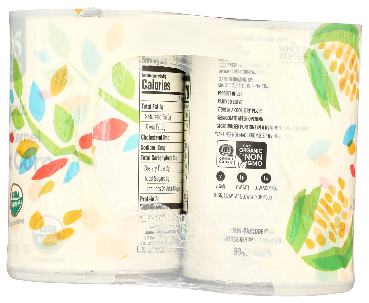 365 by Whole Foods Market, Organic Corn, No Salt Added, 15.25 Ounce, 4 Pack