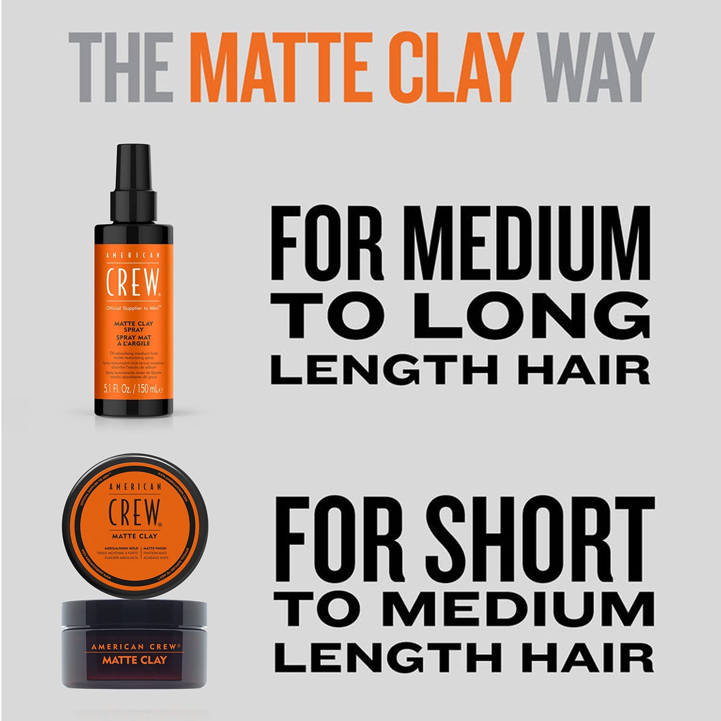 American Crew Matte Clay Spray 5.1 Fl Oz (Pack of 2)