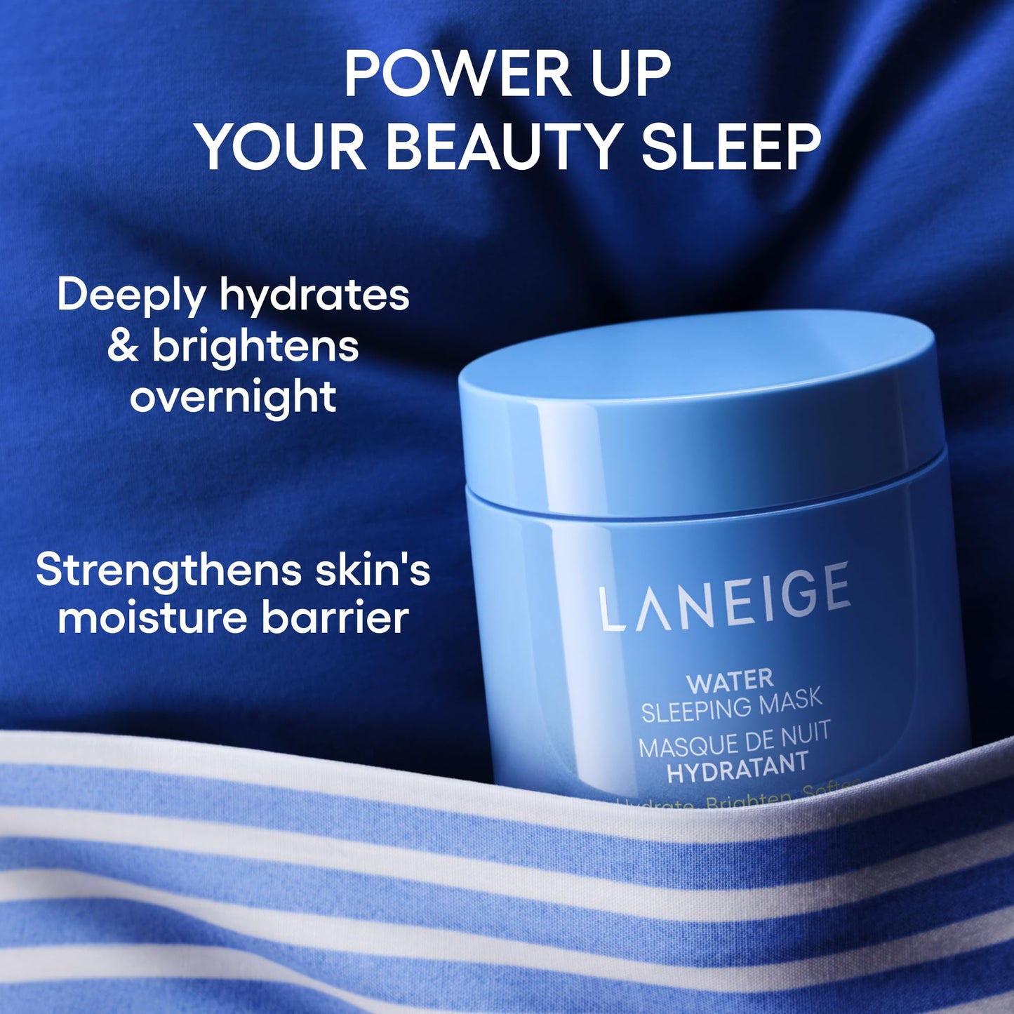 LANEIGE Water Sleeping Mask: Hydrating Korean Overnight Mask with Squalane & Probiotic-Derived Complex, for Bright, Glowing Skin & Barrier Support
