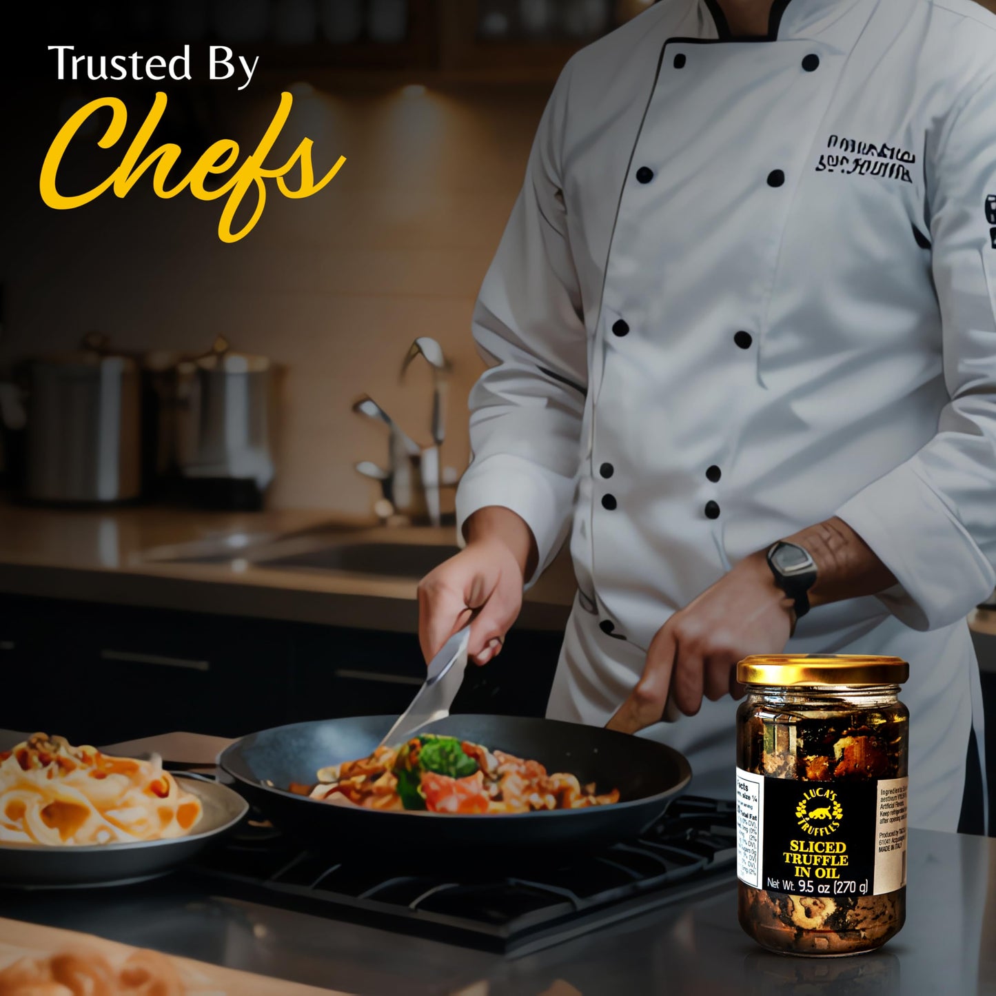Luca’s Truffles 100% Italian Black Summer Truffle Carpaccio (270g) – Fresh Black Truffle Seasoning Slices Preserved in Extra Virgin Olive Oil & Salt – Gourmet Truffles for Meat, Fish, Pasta, or Salad Toppings