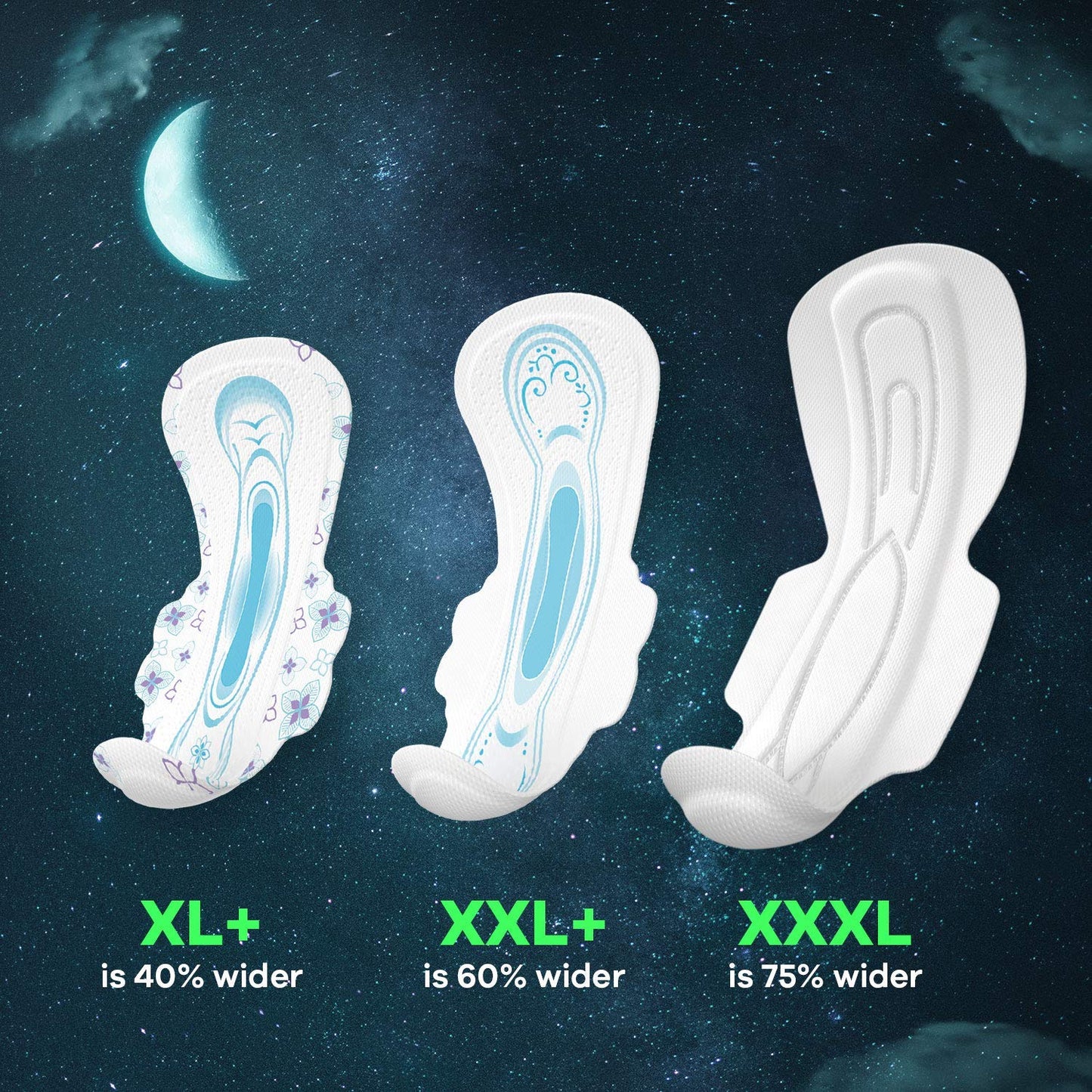 Whisper Ultra Night Sanitary Pads for Women, XXXL 4 Napkins