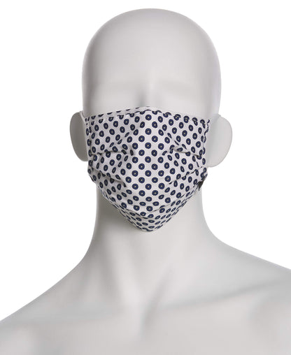 Perry Ellis Standard Reusable Pleated Woven Fabric Face Masks (Pack of 3, Assorted Prints and Colors)
