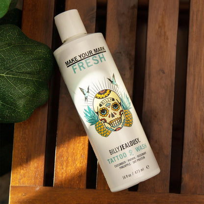 Billy Jealousy Make Your Mark Fresh Tattoo Wash, Cleansing and Hydrating Tattoo Aftercare Enriched With Cucumber and Rosemary
