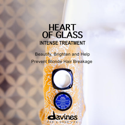 Davines Heart of Glass Intense Treatment, Deep Repair Mask for Blonde, 5.07 oz
