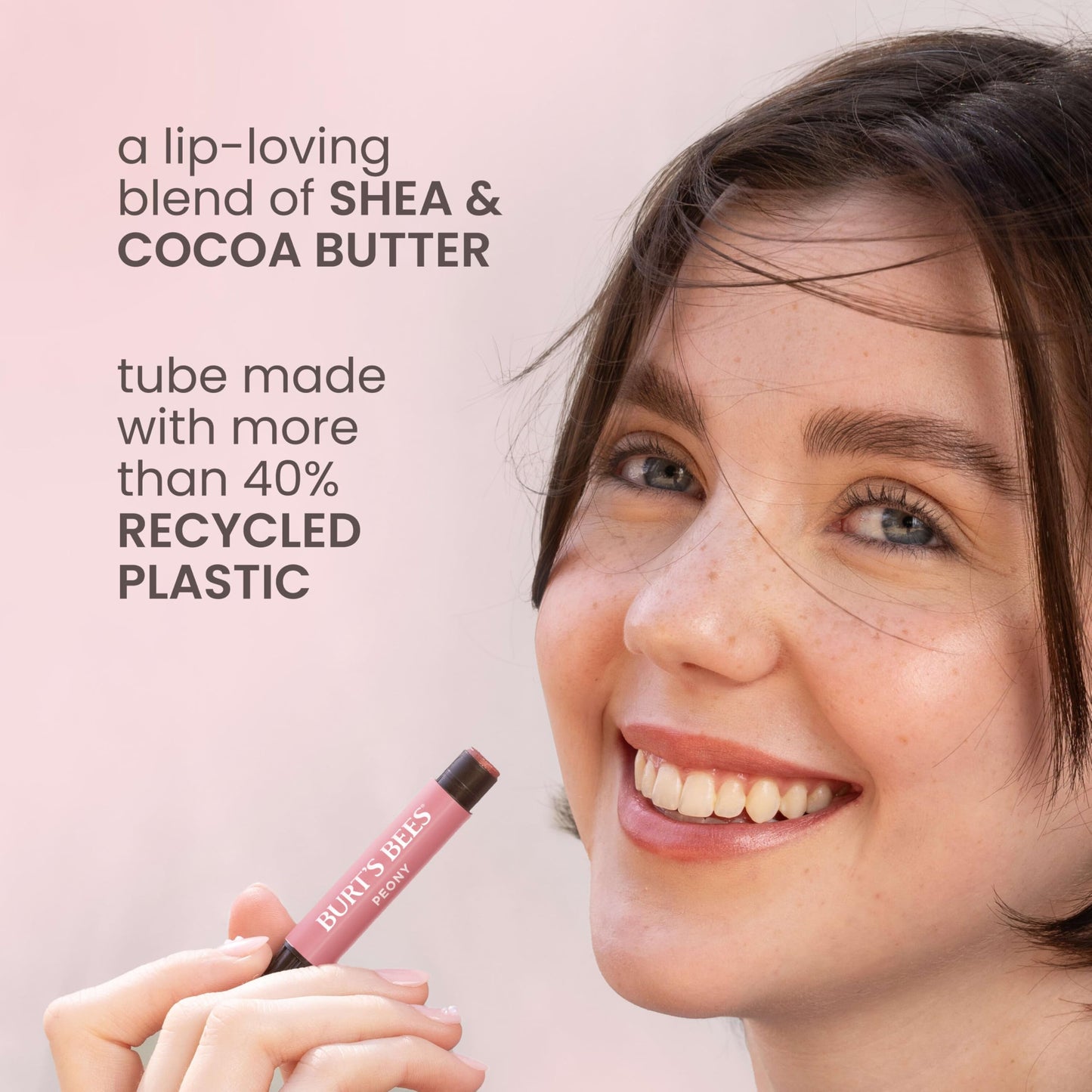 Burt's Bees Shimmer Lip Tint, Tinted Lip Balm Stick, Moisturizing for All Day Hydration with Natural Glowy Pigmented Finish & Buildable Color, Watermelon, 1 Tube, 0.09 oz.