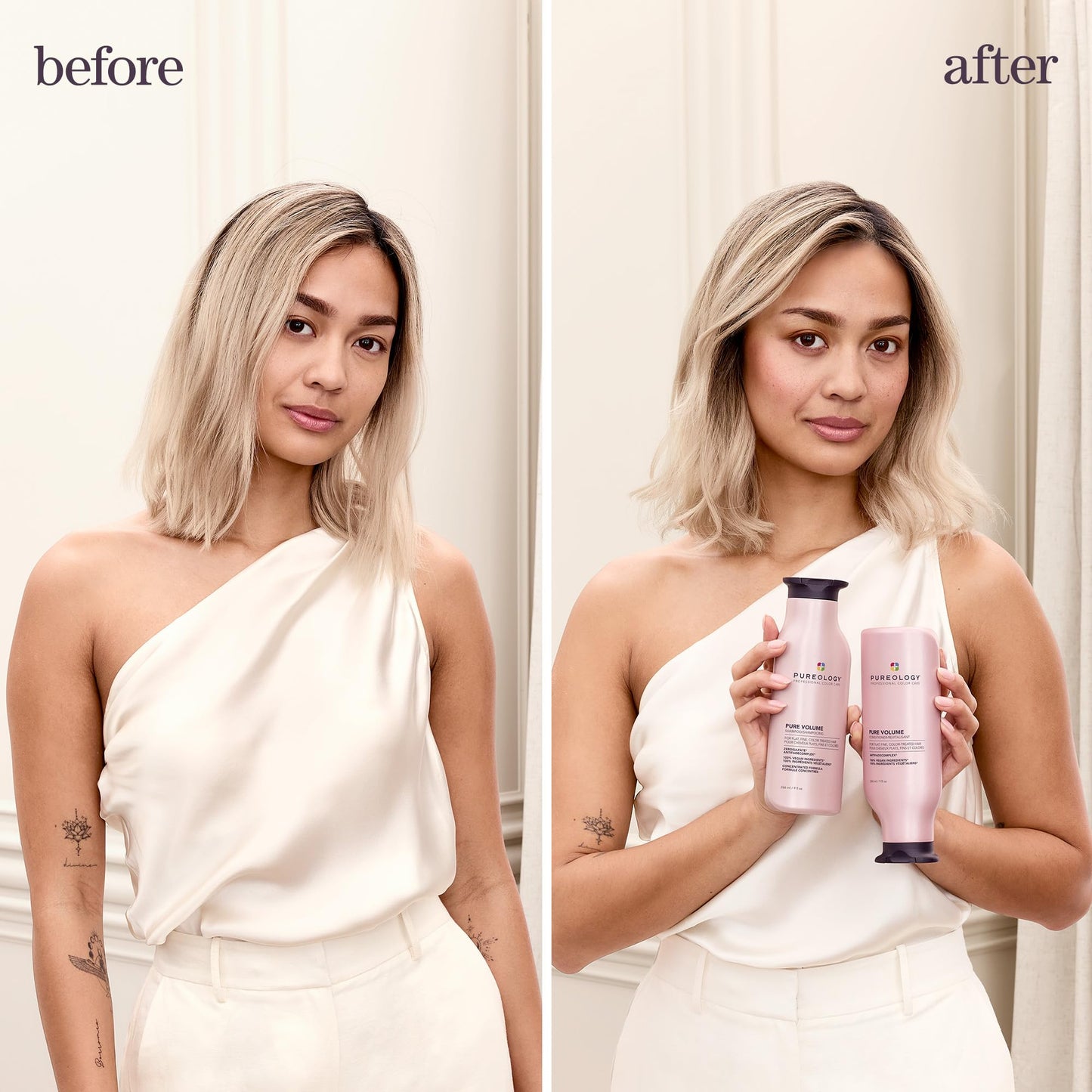 Pureology Pure Volume Shampoo - Enhances Volume and Movement, Lightweight Shampoo for Fine, Flat, Color Treated Hair, Sulfate-Free & Vegan