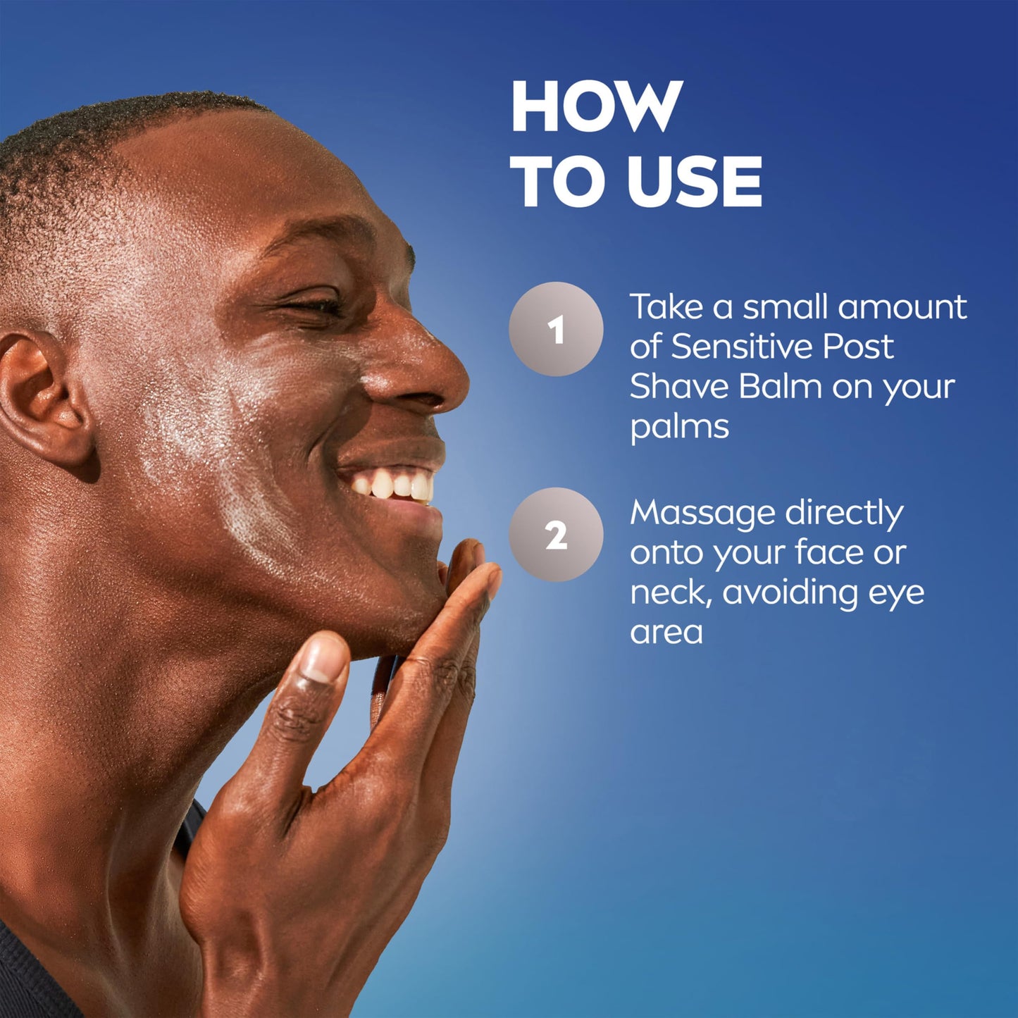NIVEA MEN Sensitive Post Shave Balm, with VitaminPro Complex, Alcohol Free After Shave Balm for Men, 3.3 Fl Oz Bottle, Pack of 3