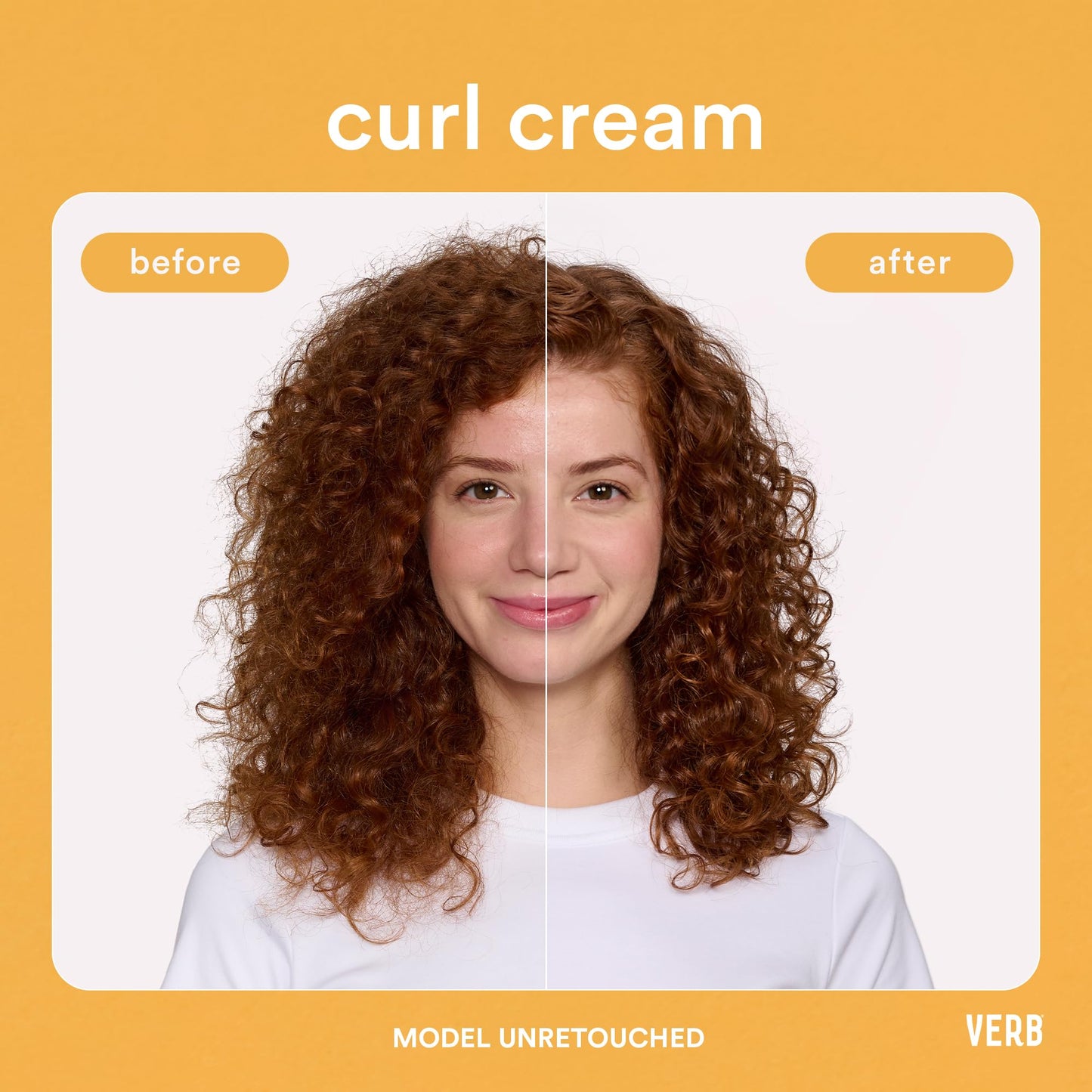 VERB Curl Cream, 5.3 oz – Lightweight Leave-In Curl Defining Cream – Anti-Frizz, Provides Shape, Softness and Light Hold – Vegan, No Parabens or Harmful Sulfates