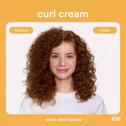 VERB Curl Cream, 5.3 oz – Lightweight Leave-In Curl Defining Cream – Anti-Frizz, Provides Shape, Softness and Light Hold – Vegan, No Parabens or Harmful Sulfates