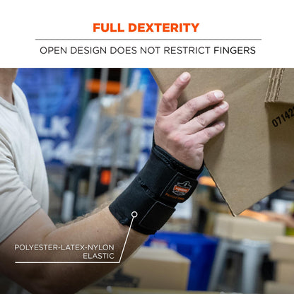 Ergodyne - 70026 ProFlex 4010 Double-Strap Right Wrist Support, Black, Large