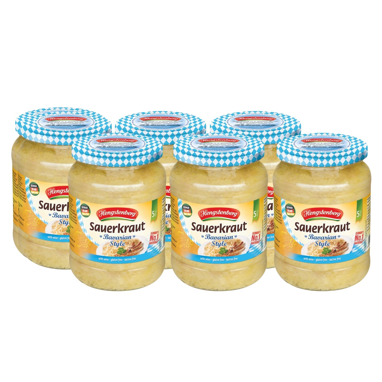 Hengstenberg Bavarian Style Sauerkraut Chucrut 680g - Pack of 6