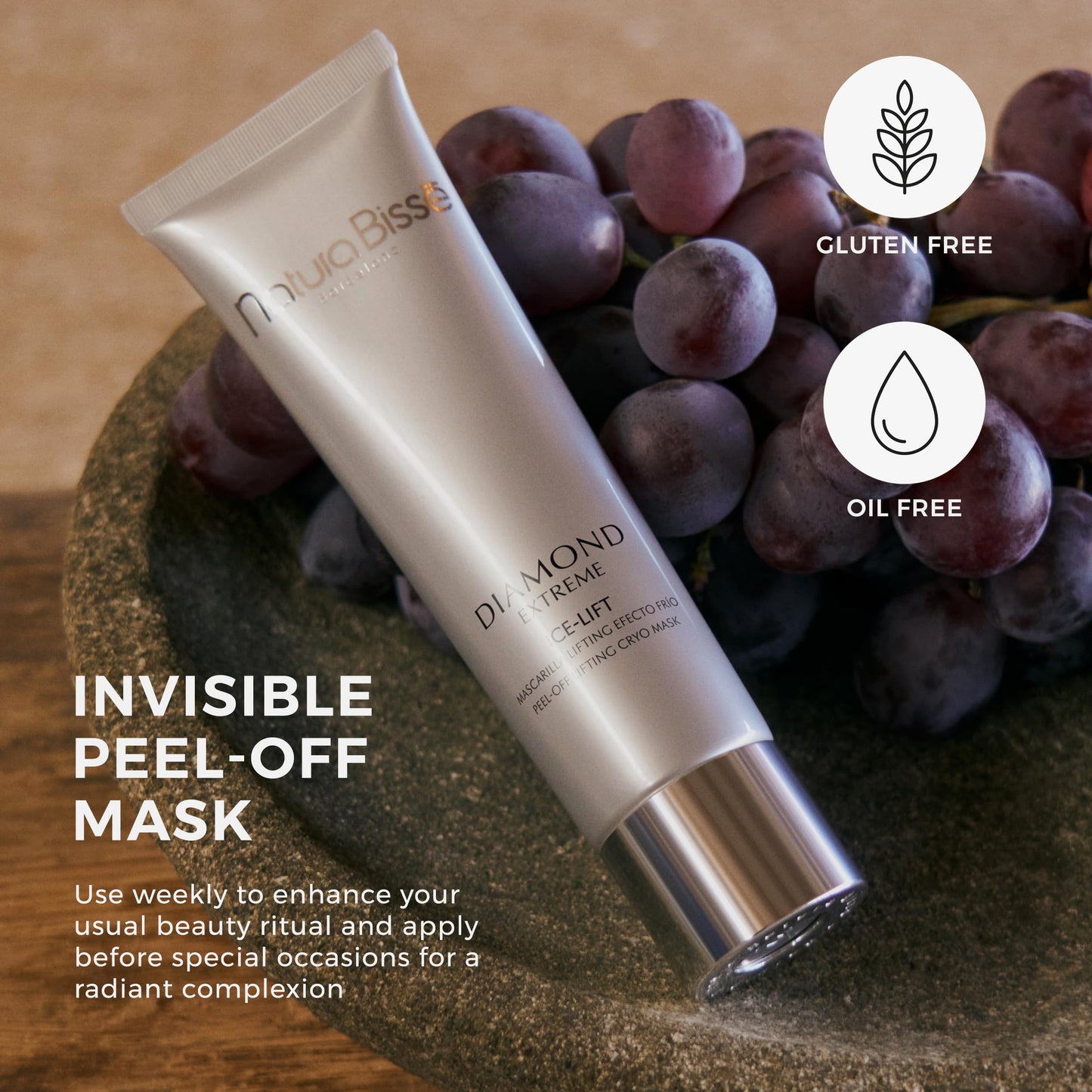 Natura Bissé Diamond Extreme Ice-Lift, Lifting Peel-Off Cryo Mask, Tightens, Firms, Tones & Hydrates, 3.5 Oz