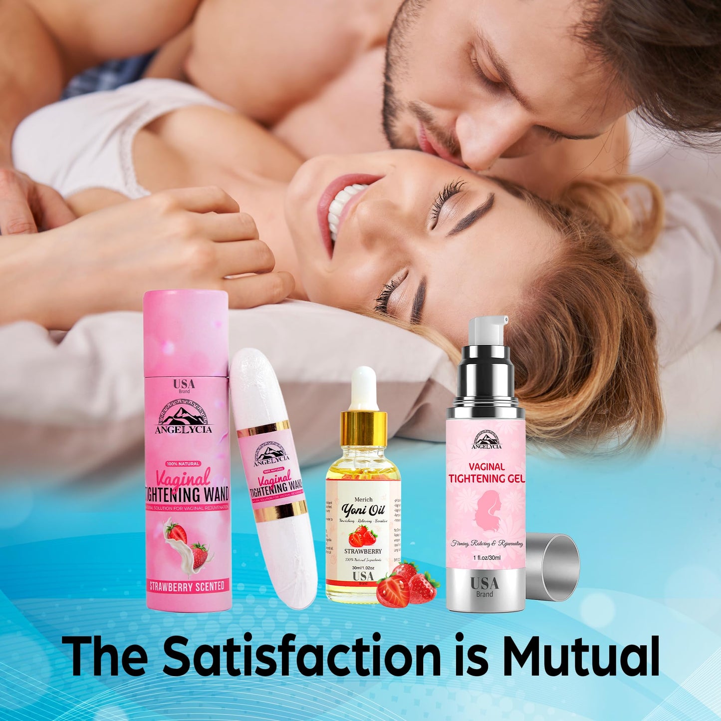ANGELYCIA Ultimate Feminine Rejuvenation Trio: Wand, Gel and Yoni Oil for Vaginal Tightening, Rejuvenation, Effective Vaginial Tightening Gel, Coochie Tightener Wand and Feminine Yoni Oil