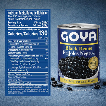 Goya Foods Black Beans, 15.5 Ounce (Pack of 8)