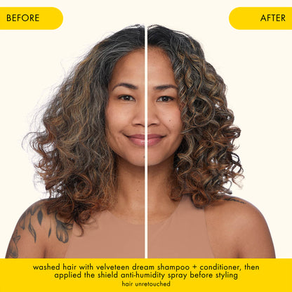 amika the shield anti-humidity spray | lightweight, invisible heat protection spray, contains UV filters, for smooth, frizz free hair